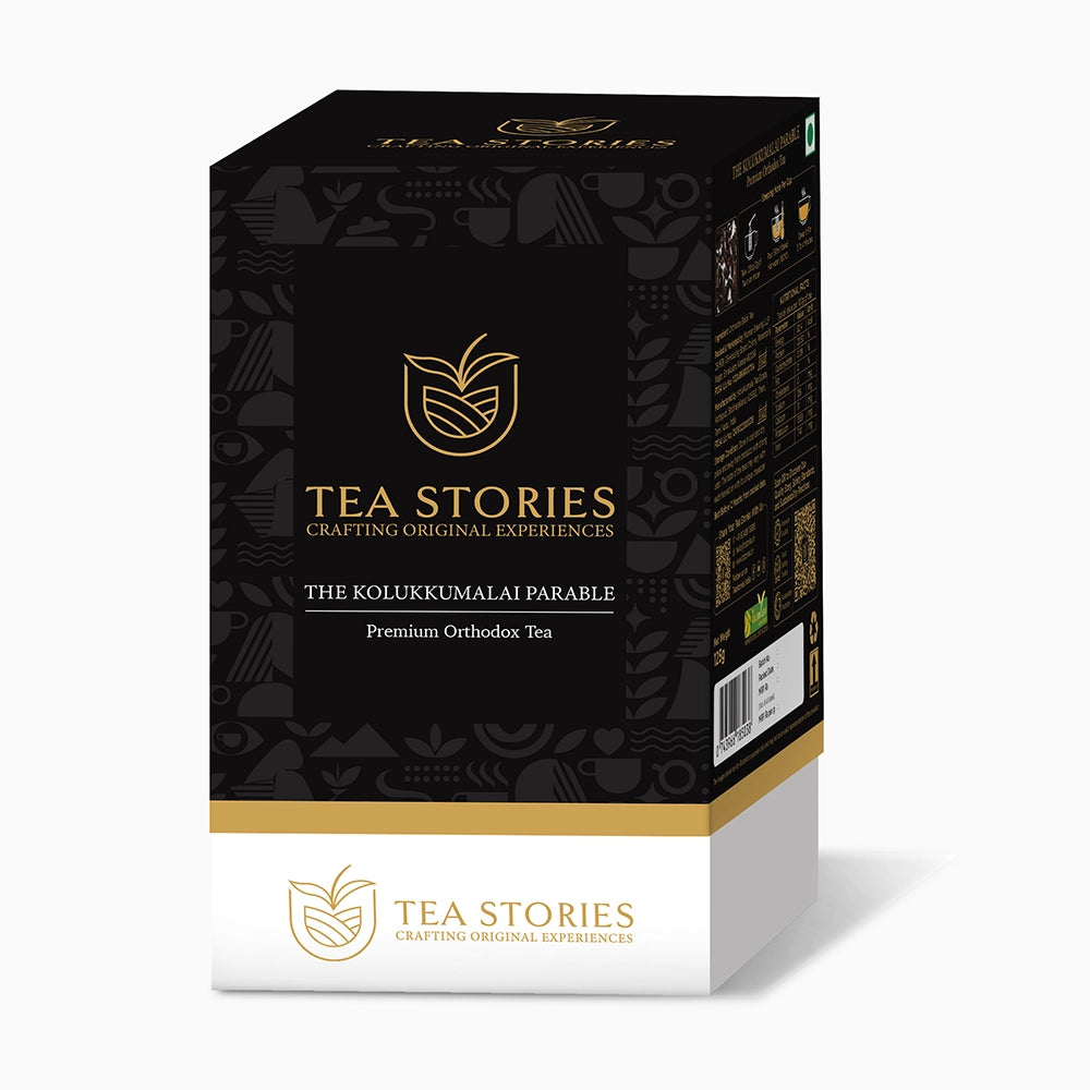 Kulukkumalai orthodox tea packaging — reflecting parable tea heritage.