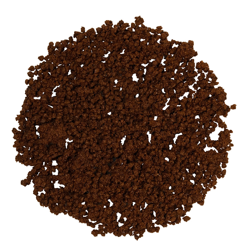 Close-up of Talayar Tidings dry leaves — showing rich texture and granules.