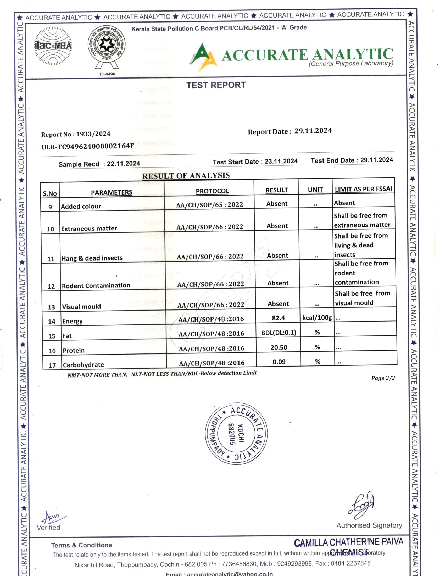 Product Safety Test Report 2