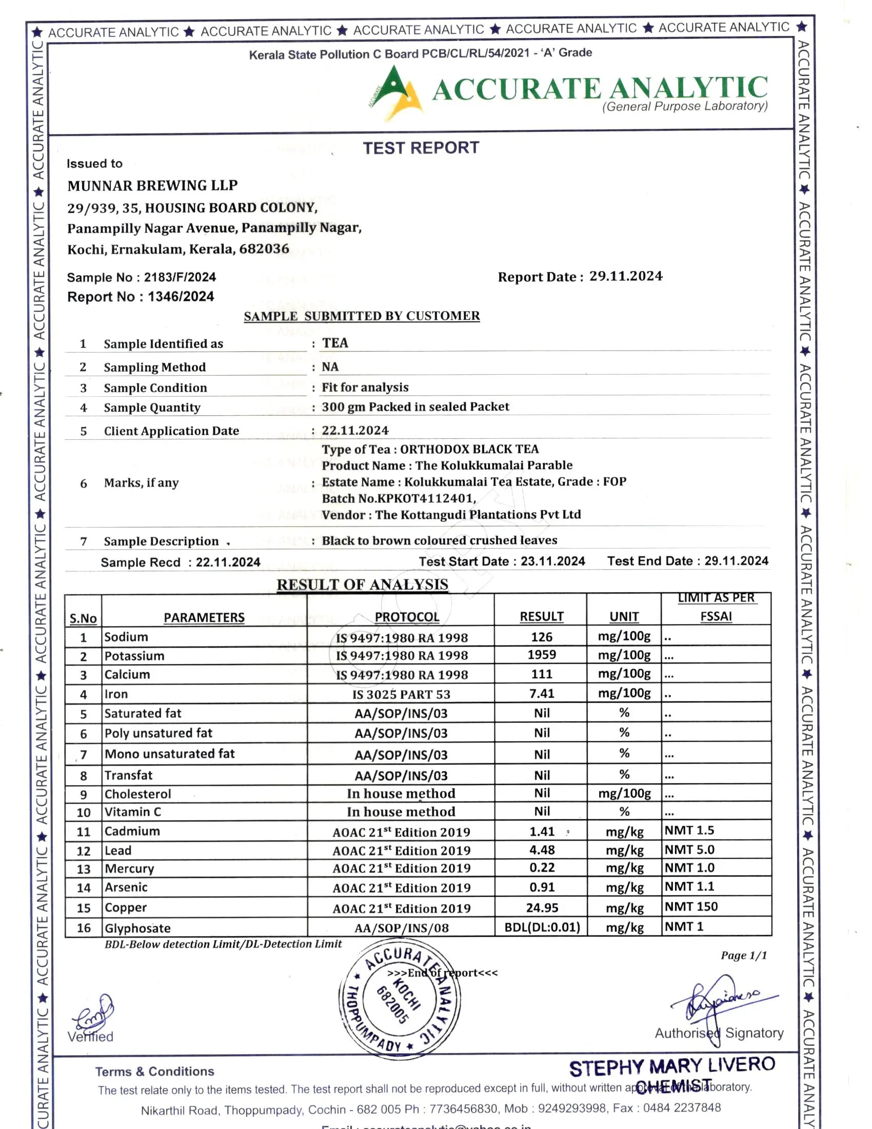 Product Safety Test Report 3