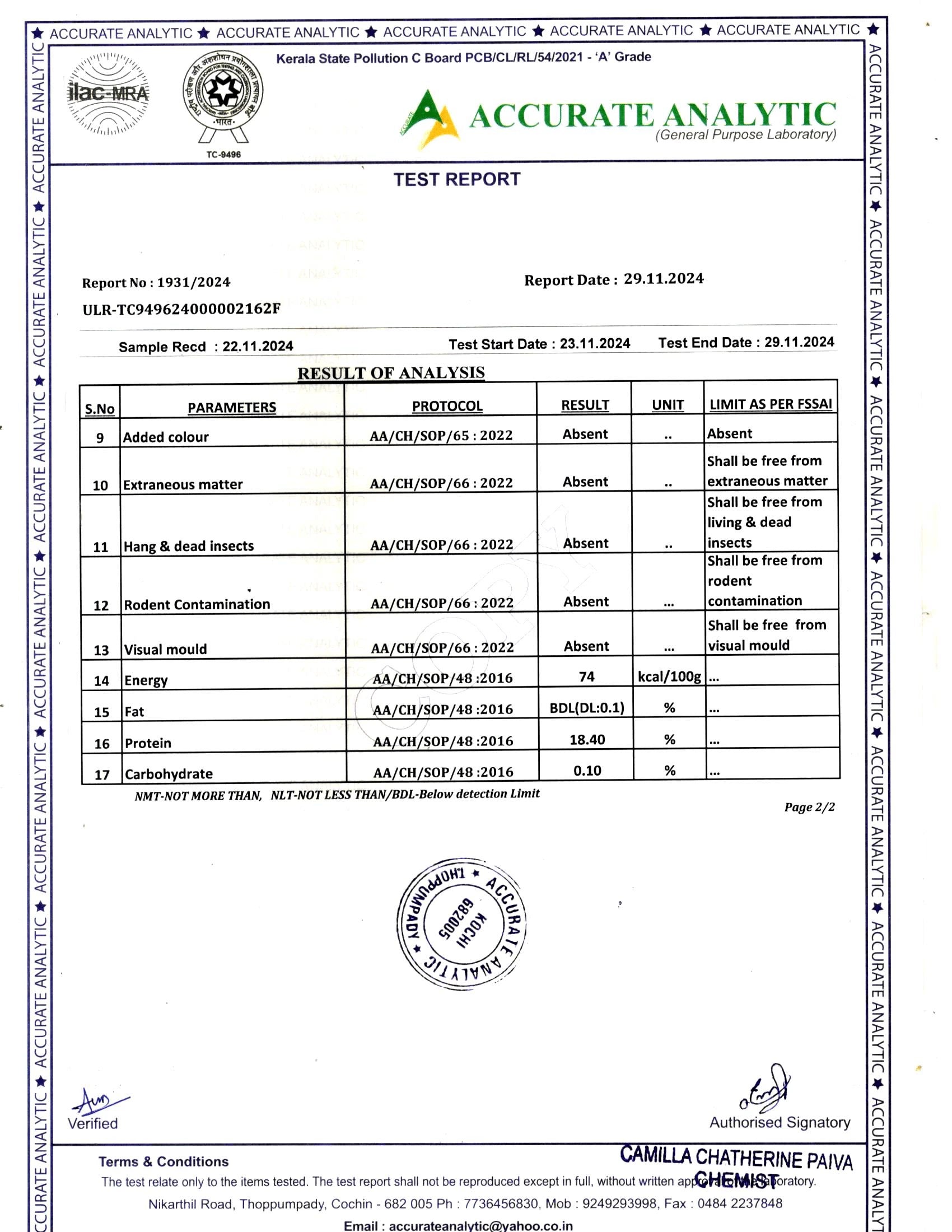 Product Safety Test Report 1