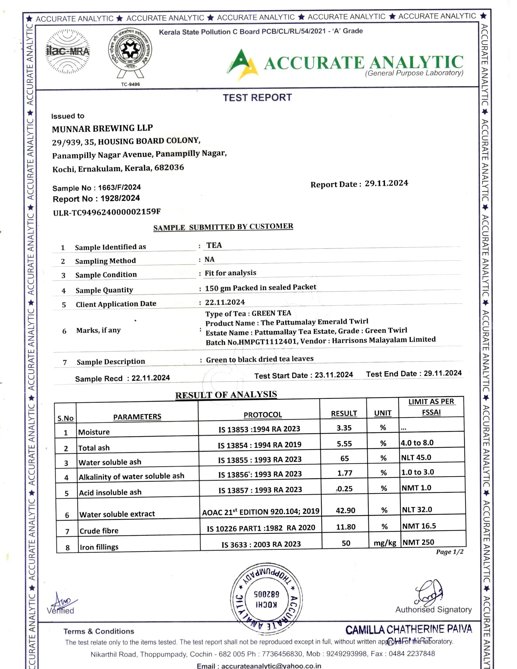 Product Safety Test Report 1